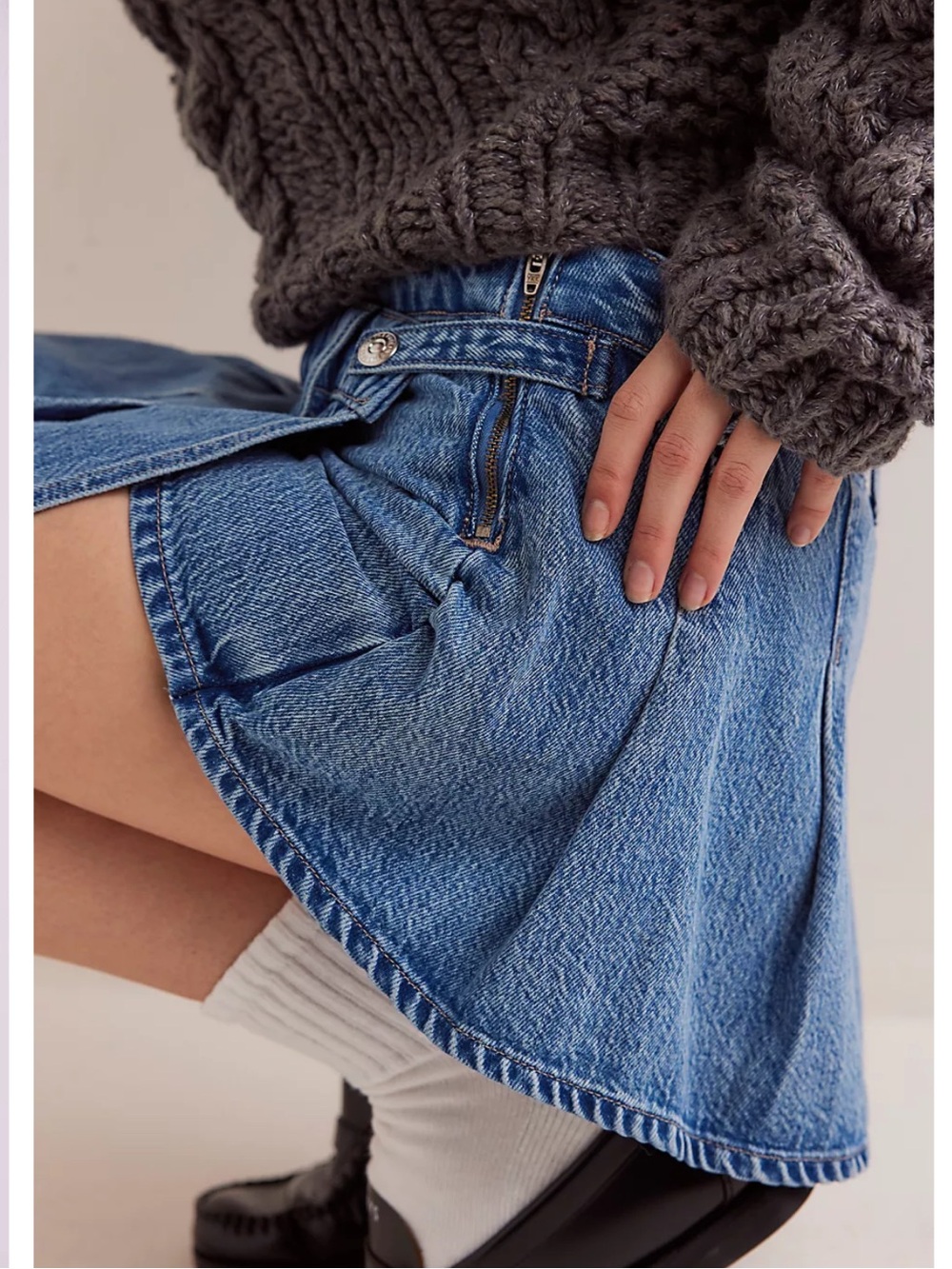 Free People - We The Free Stephie Denim Skort - Picture 2 of 11